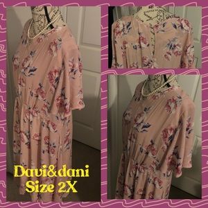 🌼LIKE NEW🌼David & Dani Pretty in Pink Plus Dress